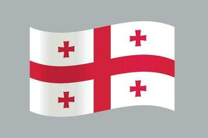 vector illustratie van de vlag van Georgië