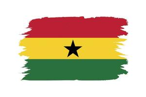 een gedetailleerd en accuraat vector illustratie van Ghana gekleurde vlag