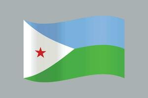 de vlag van de republiek van Djibouti net zo een vector illustratie