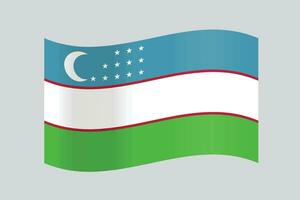 de vlag van de republiek van Oezbekistan net zo een vector illustratie