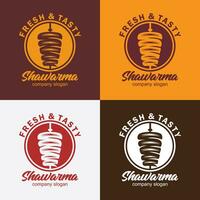 shoarma logo voor restaurants en markten sjabloon vector