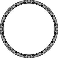 vector monochroom ronde ornament van inheems Amerikanen, Azteken. cirkel grens van de stammen van zuiden en centraal Amerika.