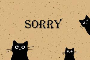 verdrietig en excuses aanbieden emoticon emoji Holding een teken met de tekst Sorry vector