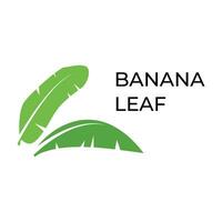 banaan blad logo icoon vector symbool illustratie ontwerp