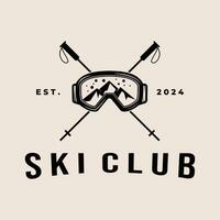 ski logo vector icoon illustratie ontwerp sjabloon