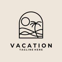 vakantie lijn kunst logo vector gemakkelijk illustratie sjabloon icoon grafisch ontwerp