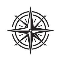 meetkundig monochroom illustratie logo van kompas vector