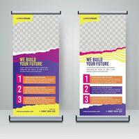 corporate rollup of x banner ontwerpsjabloon vector