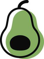 avocado illustratie. gezond voedsel. element voor afdrukken, ansichtkaart en poster. vector illustratie