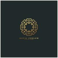 luxe ornament logo lijntekeningen vector