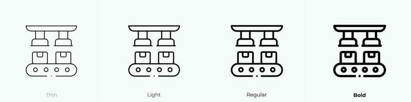 druk op icoon. dun, licht, regelmatig en stoutmoedig stijl ontwerp geïsoleerd Aan wit achtergrond vector