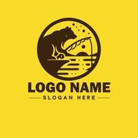 logo ontwerp beer dier logo en icoon bewerkbare vector grafisch illustratie