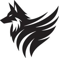 wolf silhouet bewerkbare vector illustratie geïsoleerd over- wit achtergrond