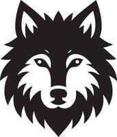 wolf silhouet bewerkbare vector illustratie geïsoleerd over- wit achtergrond