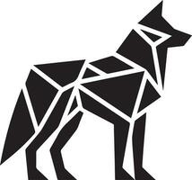 wolf silhouet bewerkbare vector illustratie geïsoleerd over- wit achtergrond