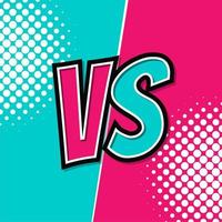 vs, versus retro vintage design met halftoon. vector illustratie