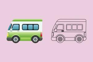 auto vervoer reeks icoon symbool kunst vector illustratie