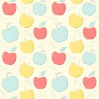 naadloos patroon met kleurrijk appels. vector. voor een kinderen kamer, behang of prints Aan kleren, textiel, ansichtkaarten. vector