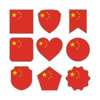 modern abstract vormen van China vlag vector ontwerp sjabloon