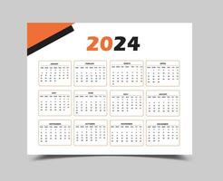 2024 kalender ik 2024 kalender voor kantoor vector