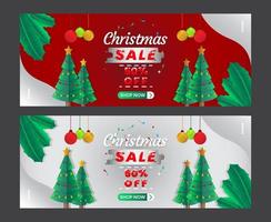 merry christmas sale banner achtergrond premium vector