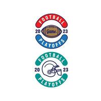 Amerikaans voetbal kampioenschap insigne reeks logo ontwerp vector sjabloon