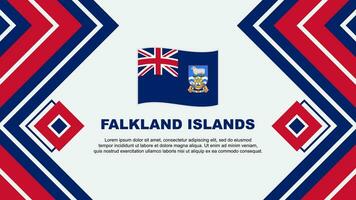 Falkland eilanden vlag abstract achtergrond ontwerp sjabloon. Falkland eilanden onafhankelijkheid dag banier behang vector illustratie. Falkland eilanden ontwerp