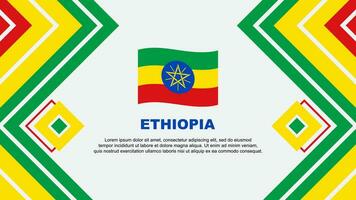 Ethiopië vlag abstract achtergrond ontwerp sjabloon. Ethiopië onafhankelijkheid dag banier behang vector illustratie. Ethiopië ontwerp