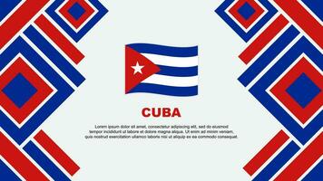 Cuba vlag abstract achtergrond ontwerp sjabloon. Cuba onafhankelijkheid dag banier behang vector illustratie. Cuba