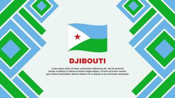 Djibouti vlag abstract achtergrond ontwerp sjabloon. Djibouti onafhankelijkheid dag banier behang vector illustratie. Djibouti