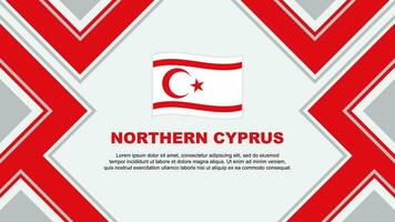 noordelijk Cyprus vlag abstract achtergrond ontwerp sjabloon. noordelijk Cyprus onafhankelijkheid dag banier behang vector illustratie. noordelijk Cyprus vector