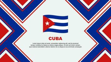 Cuba vlag abstract achtergrond ontwerp sjabloon. Cuba onafhankelijkheid dag banier behang vector illustratie. Cuba vector