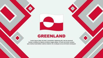 Groenland vlag abstract achtergrond ontwerp sjabloon. Groenland onafhankelijkheid dag banier behang vector illustratie. Groenland tekenfilm