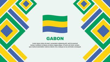 Gabon vlag abstract achtergrond ontwerp sjabloon. Gabon onafhankelijkheid dag banier behang vector illustratie. Gabon