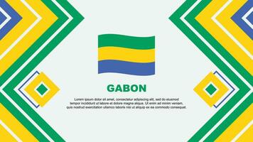 Gabon vlag abstract achtergrond ontwerp sjabloon. Gabon onafhankelijkheid dag banier behang vector illustratie. Gabon ontwerp