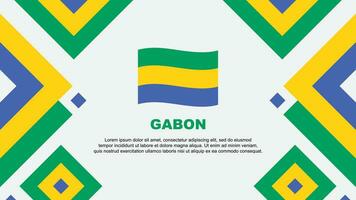 Gabon vlag abstract achtergrond ontwerp sjabloon. Gabon onafhankelijkheid dag banier behang vector illustratie. Gabon sjabloon