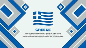 Griekenland vlag abstract achtergrond ontwerp sjabloon. Griekenland onafhankelijkheid dag banier behang vector illustratie. Griekenland tekenfilm