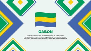 Gabon vlag abstract achtergrond ontwerp sjabloon. Gabon onafhankelijkheid dag banier behang vector illustratie. Gabon onafhankelijkheid dag