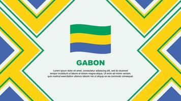 Gabon vlag abstract achtergrond ontwerp sjabloon. Gabon onafhankelijkheid dag banier behang vector illustratie. Gabon vector