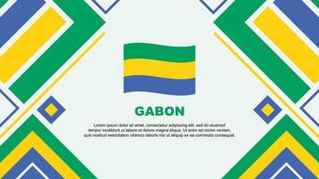 Gabon vlag abstract achtergrond ontwerp sjabloon. Gabon onafhankelijkheid dag banier behang vector illustratie. Gabon vlag