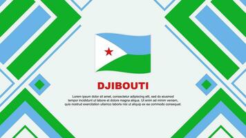 Djibouti vlag abstract achtergrond ontwerp sjabloon. Djibouti onafhankelijkheid dag banier behang vector illustratie. Djibouti vlag