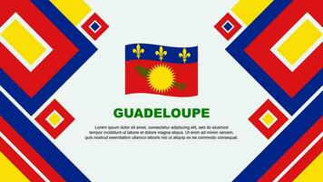 Guadeloupe vlag abstract achtergrond ontwerp sjabloon. Guadeloupe onafhankelijkheid dag banier behang vector illustratie. Guadeloupe tekenfilm