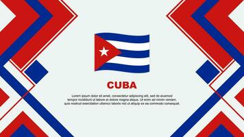 Cuba vlag abstract achtergrond ontwerp sjabloon. Cuba onafhankelijkheid dag banier behang vector illustratie. Cuba banier