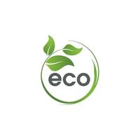 eco van groen boom blad ecologie vector