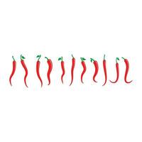 rode hete natuurlijke chili pictogram vectorillustratie vector