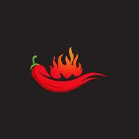 rode hete natuurlijke chili pictogram vectorillustratie vector