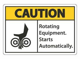 roterende apparatuur. start automatisch symbool teken isoleren op witte achtergrond, vectorillustratie vector