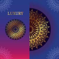 een gouden luxe mandala ontwerp met cirkel patroon elementen en een ornament vector achtergrond, de mandala is voor afdrukken affiches, dekt, brochures, flyers, spandoeken, behang, verpakking, bedrijf kaart