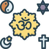 kleur icoon voor religieus vector