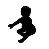 schattig baby silhouet vector ontwerp artwork